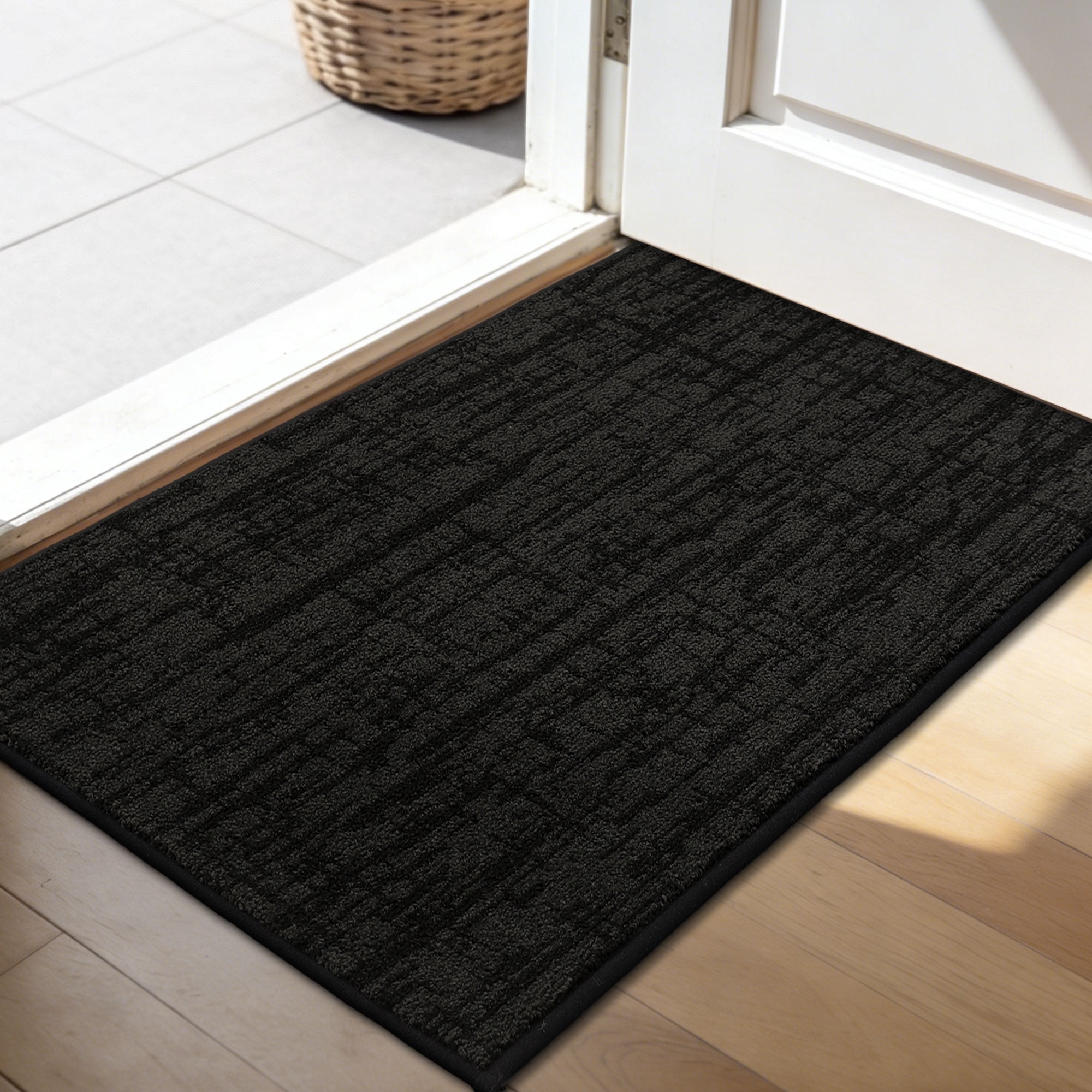 JAATOP Doormat for Inside 20"x 32", Door Rug for Entryway Indoor, Absorbent Resist Dirt Door Rug for Inside, Non Slip Entryway Rugs Washable Welcome Mat,Black - Walmart.com