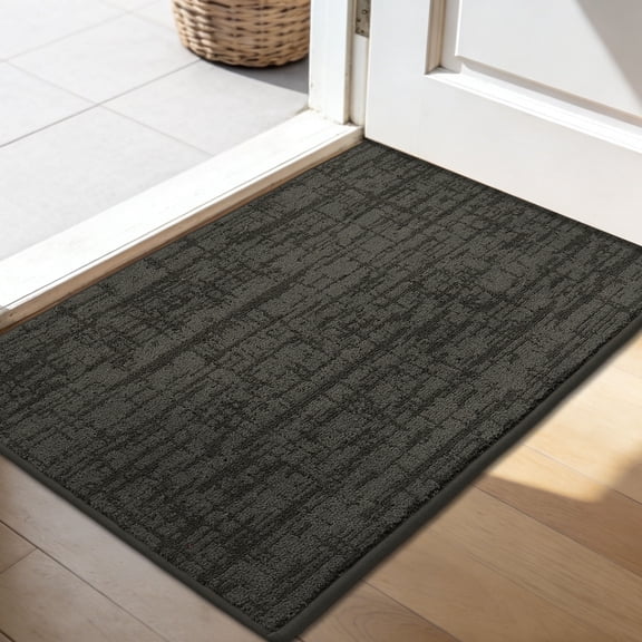 JAATOP Doormat for Inside 20"x 32", Door Rug for Entryway Indoor, Absorbent Resist Dirt Door Rug for Inside, Non Slip Entryway Rugs Washable Welcome Mat,Gray
