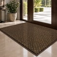 thumbnail image 1 of JAATOP Indoor Doormat 24"x 36", Dirt Trapping and Moisture Absorbent Entryway Rug with Non-Slip TPR Backing, Machine Washable, Brown, 1 of 8