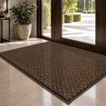 thumbnail image 1 of JAATOP Indoor Doormat 24"x 36", Dirt Trapping and Moisture Absorbent Entryway Rug with Non-Slip TPR Backing, Machine Washable, Brown, 1 of 8
