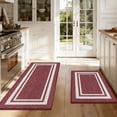 thumbnail image 1 of JAATOP Non-Slip Kitchen Mats, Absorbent Floor Mat Set of 2, Washable Floor Mat for Kitchen, 24"x 36"+ 24"x 60", Red, 1 of 8