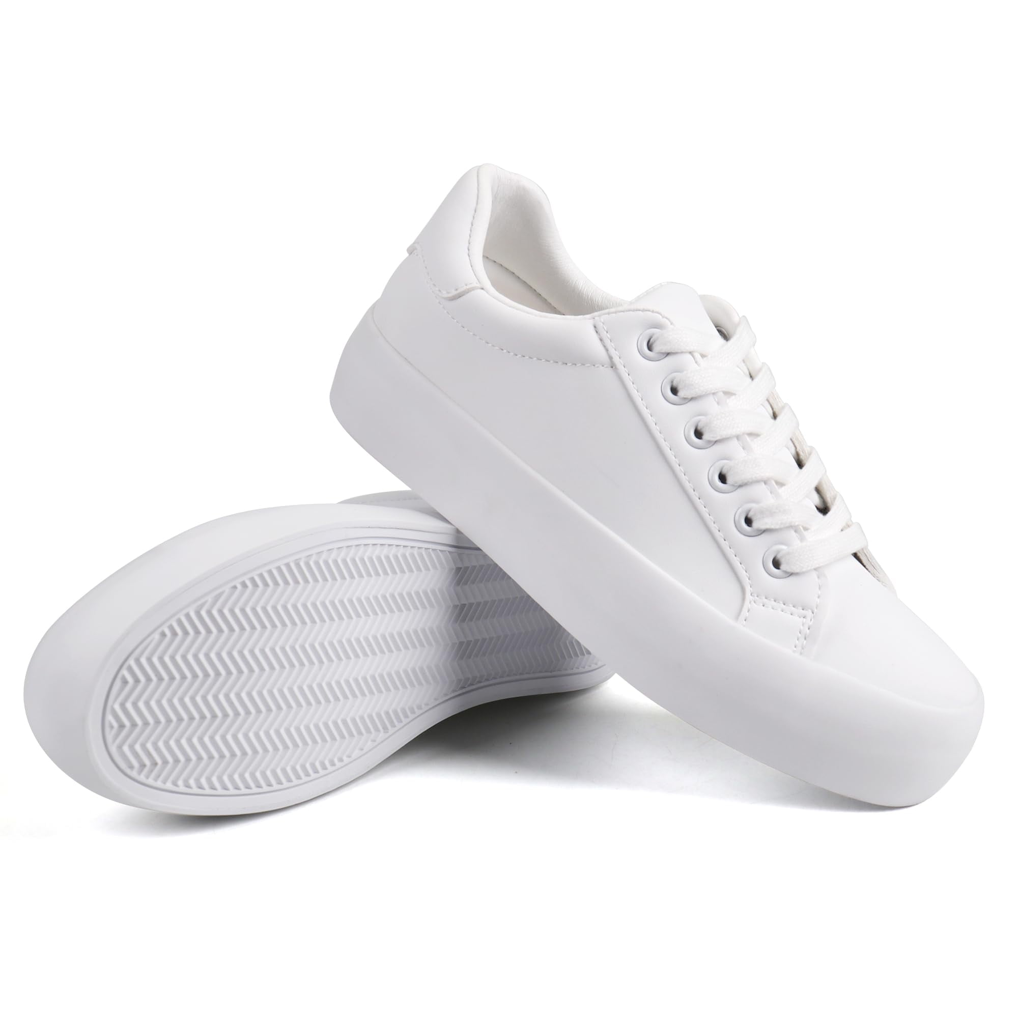 JABASIC Women Platform Sneakers Floral Print Lace-up Fashion