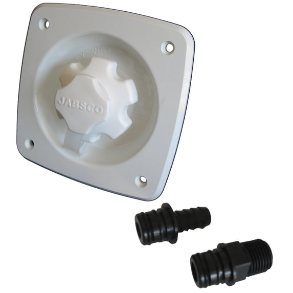 JABSCO 45PSI WATER PRESSURE REGULATOR FLUSH MOUNT WHITE