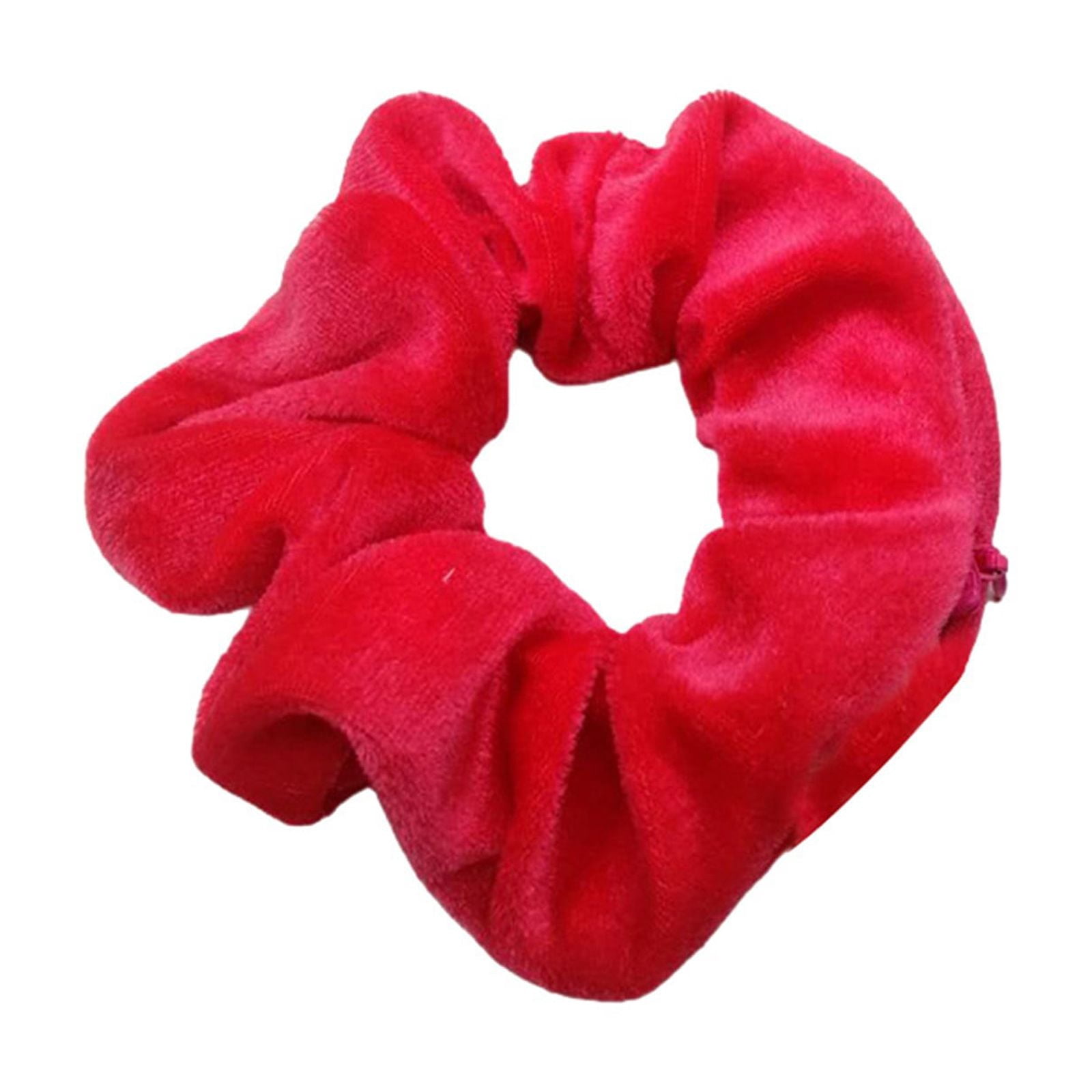 Hari Rope JABUUO Large Hair Loop Gold Velvet Pocket Zipper Sports Tie Hair Rope ...