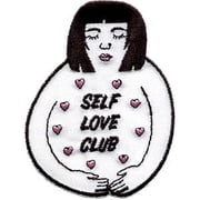 JAC SELF LOVE CLUB - Sew Iron on, Original Artwork - Patch - 2.6" x 3.34"