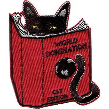 JAC WORLD DOMINATION CAT - Sew Iron on, Original Artwork - Patch - 3" x 3.5"