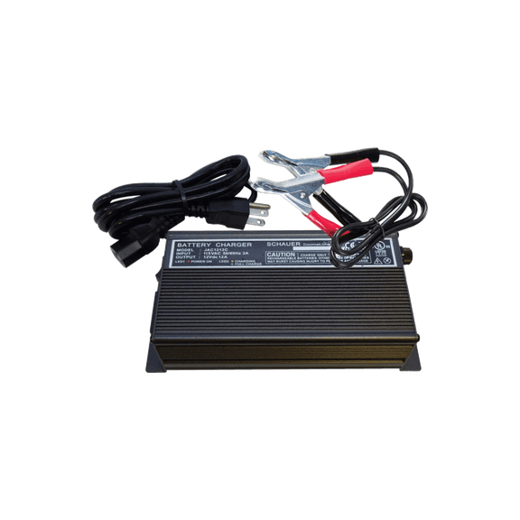 JAC1212-C Battery Charger, 12V, 12A Battery Charger/Maintainer w/ Battery Clips