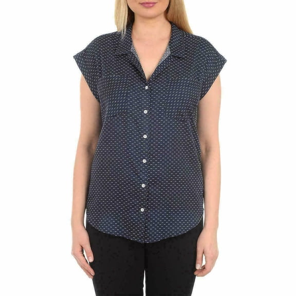 JACHS Girlfriend Womens Short Sleeve Tencel Blouse
