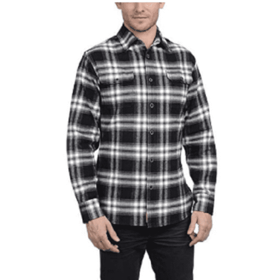 Jachs Men’s 9oz Cotton Flannel Brawny Flannel Shirt Button Down, Size XXL