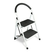 JACK BOSS 2 Step Ladder, Folding Step Lightweight Stool, Steel,Ladder for Home,330 lbs Capacity