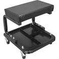 thumbnail image 1 of JACK BOSS Rolling Creeper Garage/Shop Seat: Padded Mechanic Stool with Tool Tray Storage, Black Large,ATR6300BW, 1 of 6