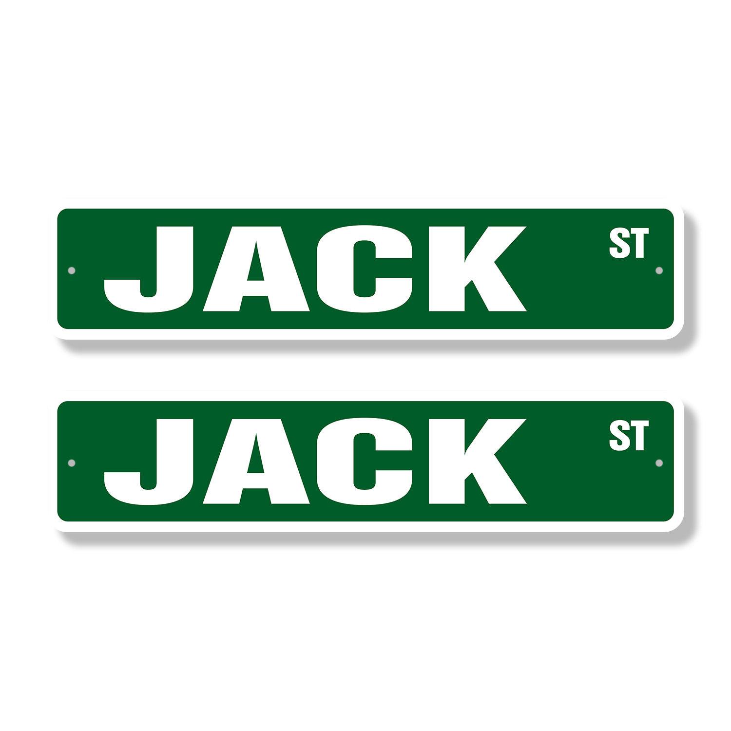 Jack Shack Sign JACK Classic Street Sign (2 Pack) Childrens Name Room Sign Road Sign ...