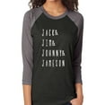 thumbnail image 1 of JACK & JIM & JOHNNY & JAMESON Unisex 3/4 Sleeve Baseball Raglan Tee, 1 of 3