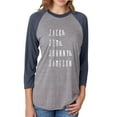 thumbnail image 1 of JACK & JIM & JOHNNY & JAMESON Unisex 3/4 Sleeve Baseball Raglan Tee, 1 of 2