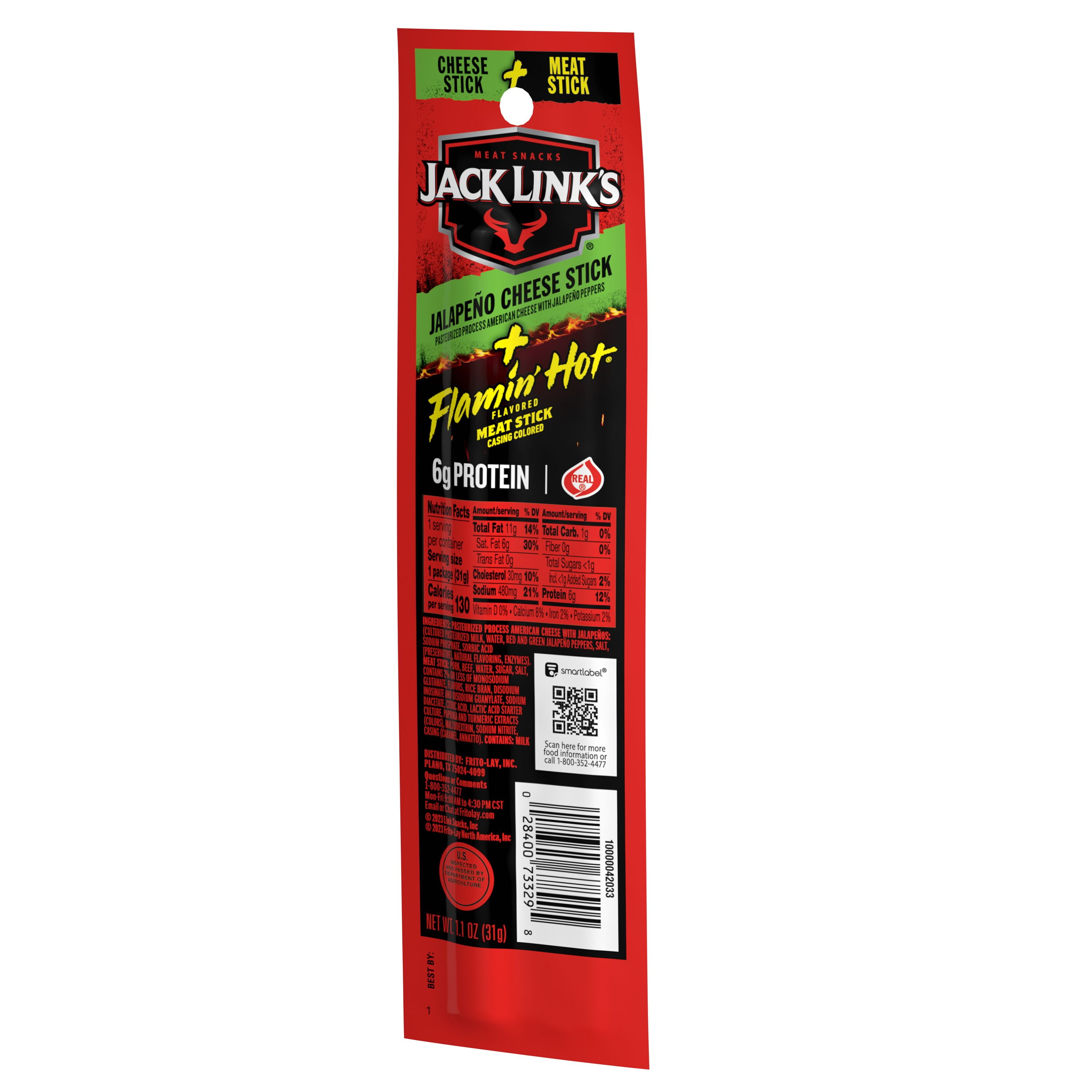 JACK LINKS STICKS FLAMIN HOT AND JALAPENO CHEESE 1.1OZ