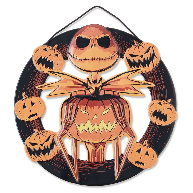 The Nightmare Before Christmas Embossed Metal Halloween Wreath