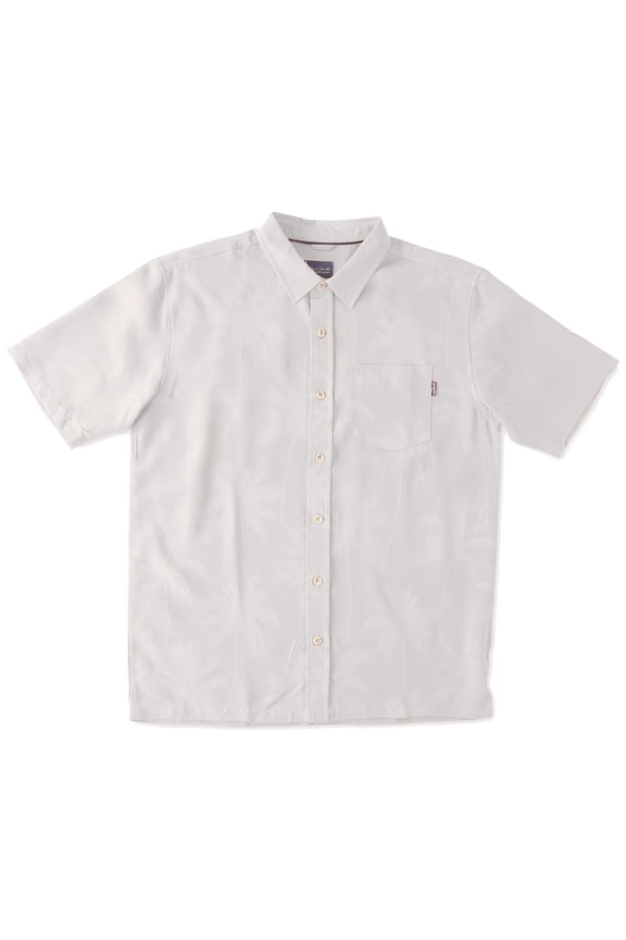 NEW Gray Mens Small S Palm Embossed Button Down Shirt