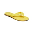 thumbnail image 1 of JACK ROGERS Womens Yellow Woven Detail Comfort Rowan Round Toe Slip On Leather Flip Flop Sandal 8 M, 1 of 4