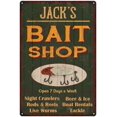 thumbnail image 1 of JACK'S Green Bait Shop Man Cave Wall Decor Gift 12x18 Metal 112180027056, 1 of 1