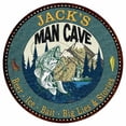 thumbnail image 1 of JACK'S Man Cave Fishing 12" Round Metal Sign Garage Bar Wall Décor 200120004066, 1 of 1