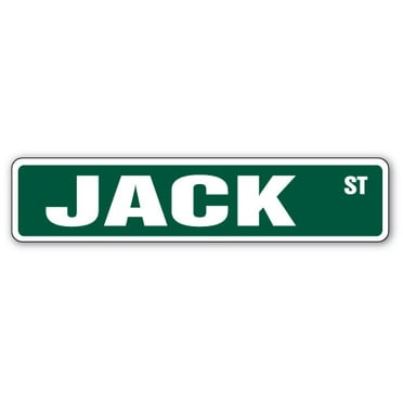 JACK Street Sign Childrens Name Room Sign | Indoor/Outdoor |  24" Wide