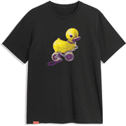 JACKASS Duck Short Sleeve T-Shirt Black, Small, Mens