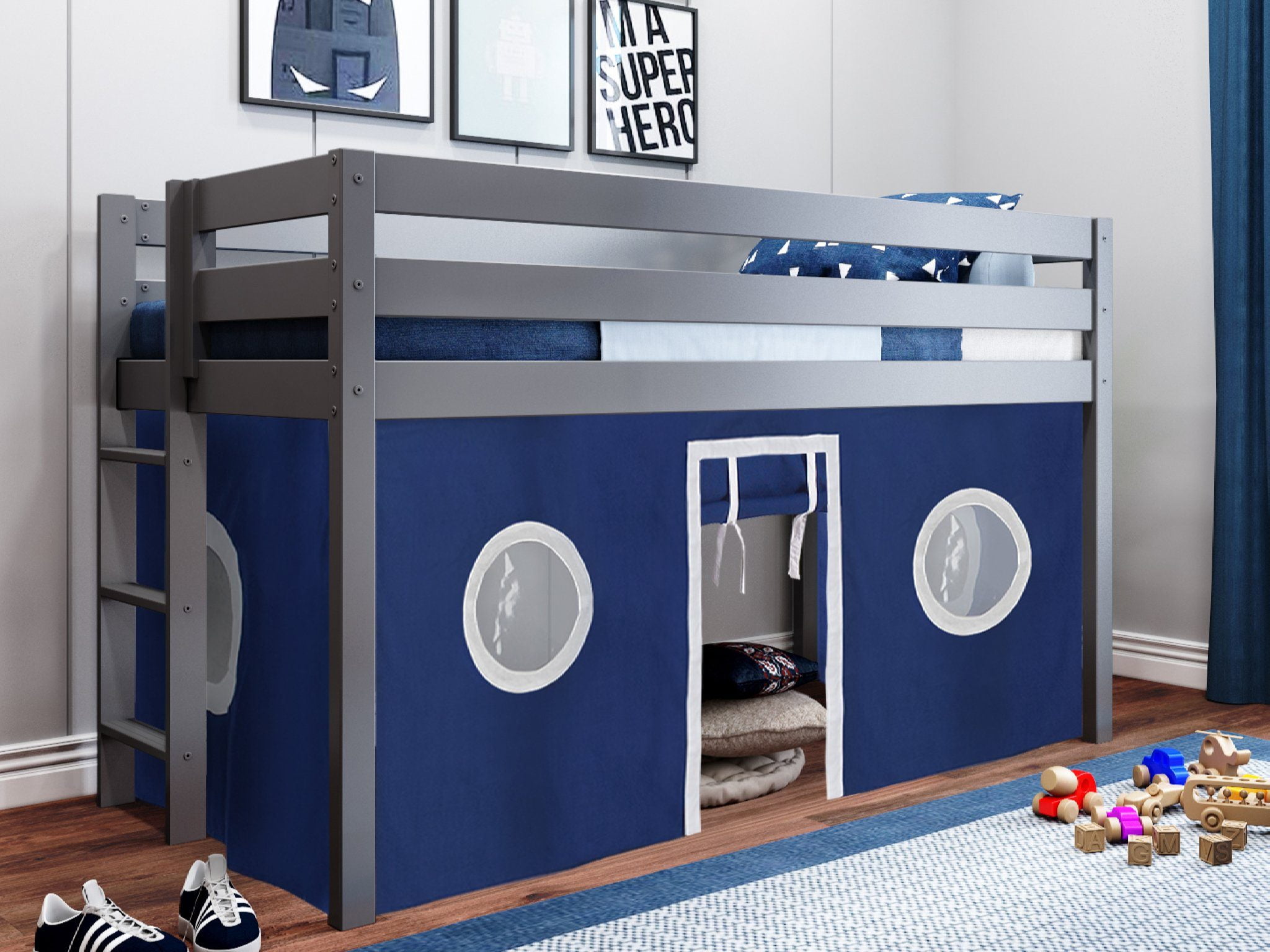 Jackpot contemporary 2024 low loft bed