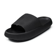 JACKSHIBO Anti-Slip Shower Shoes Pillow Slippers Sandals for Women Men Comfy Cushioned Thick Sole House Slides
