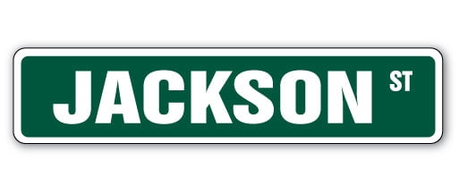 JACKSON Street Sign Childrens Name Room Sign | Indoor/Outdoor | 36 ...
