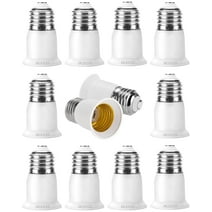 JACKYLED 12 Pcs E26 to E26/E27 Light Bulb Socket Extender 1.4 Inch Lamp Holder Adapter