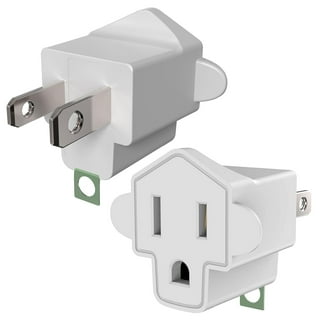 Automatic Side Outlet Plug - Non Polarized - White