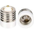JACKYLED 2 Pcs E39 to E26 Adapter ULListed Mogul to Medium Light Bulb