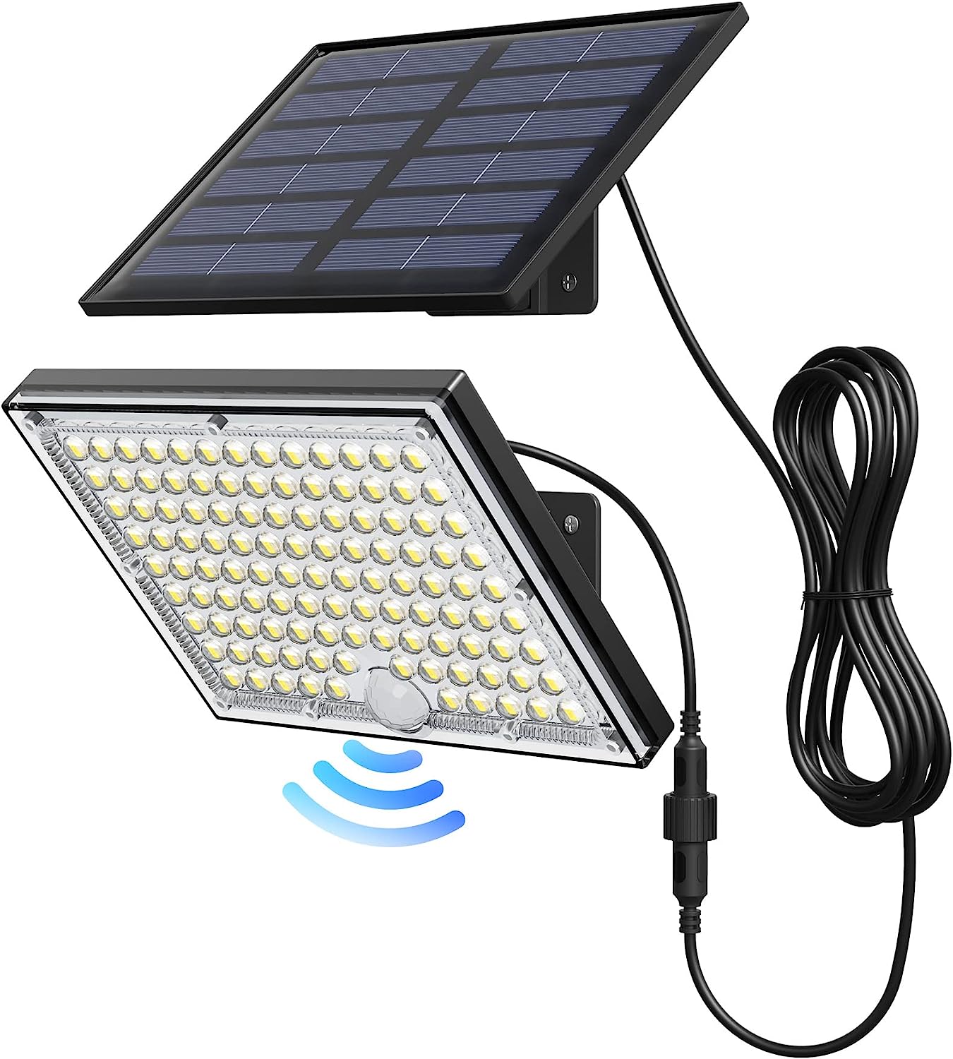 JACKYLED Solar Lights Outdoor with Motion Sensor, 113 LED 9000K Bright