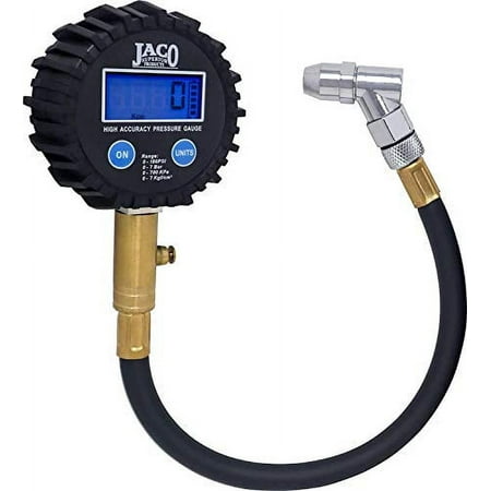 JACO ElitePro Model Digital Tire Pressure Gauge 100 PSI 10" with High Accuracy, Black