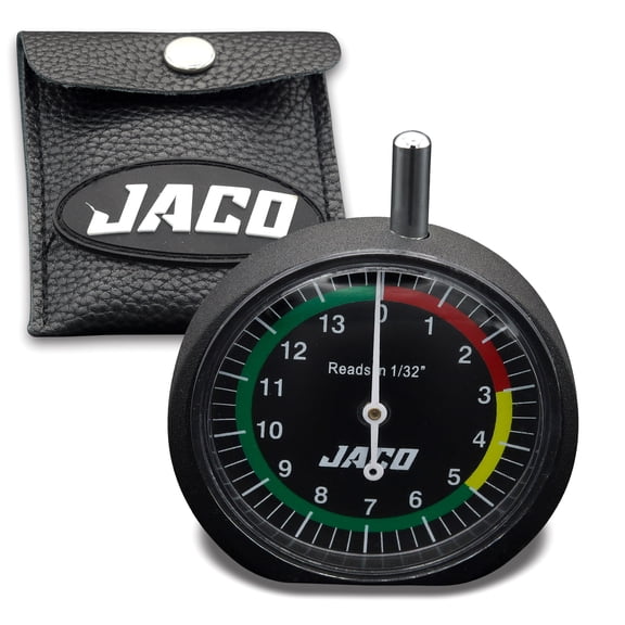JACO TreadPro Tire Tread Depth Gauge, Dial Type (Reads in 1/32 inch)