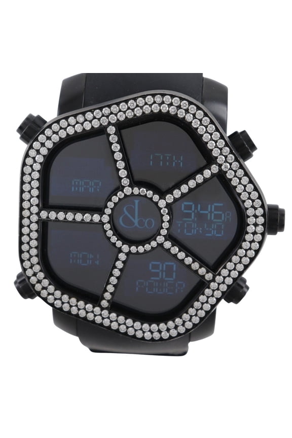 Pre-Owned JACOB & CO 5 Time Zone Ghost Watch GMT JC-GST-WHD Stainless Steel x Rubber... (Good)