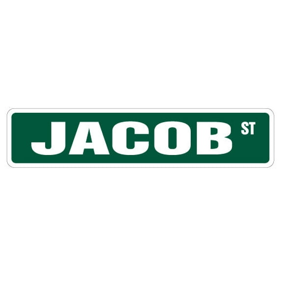 JACOB Street Sign Childrens Name Room Sign | Indoor/Outdoor | 36" Wide