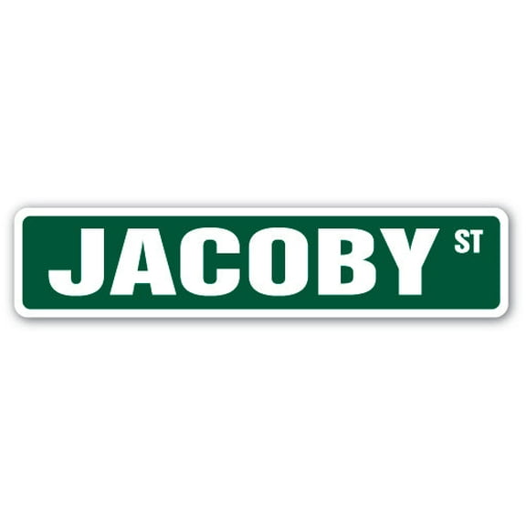 JACOBY Street Sign Childrens Name Room Sign | Indoor/Outdoor | 36" Wide