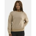 thumbnail image 1 of Time and Tru Women's Jacquard Sweatshirt with Long Sleeves, Sizes XS-XXXL, 1 of 5