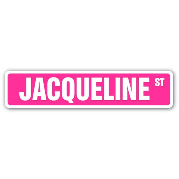 JACQUELINE Street Sign Childrens Name Room Sign | Indoor/Outdoor | 24" Wide
