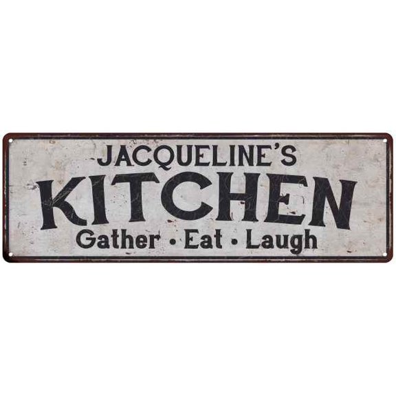 JACQUELINE's Kitchen Rustic Chic Decor Gift 8x24 Sign 108240051997