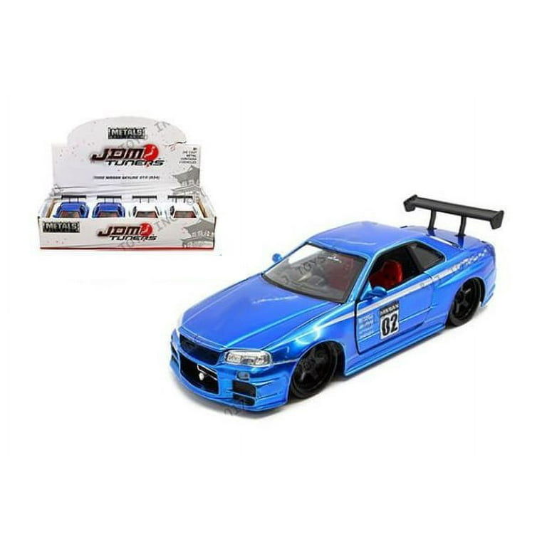 Jada Toys 1:24 Fast & Furious '02 Nissan Skyline GT-R Car Play Vehicle. 