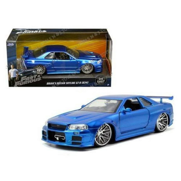 JADA 1:24 W/B FAST & FURIOUS - BRIAN'S 2002 NISSAN SKYLINE GT-R (R34) 97173