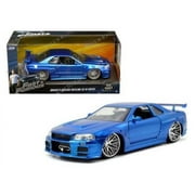 JADA 124 W/B FAST & FURIOUS - BRIANS 2002 NISSAN SKYLINE GT-R R34 97173