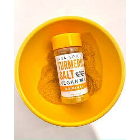 JADA Spices Turmeric Salt Spice And Seasoning - Vegan, Keto & Paleo Friendly - Perfect For Cooking, BBQ, Grilling, Rubs, Popcorn And More - Preservative & Additive Free