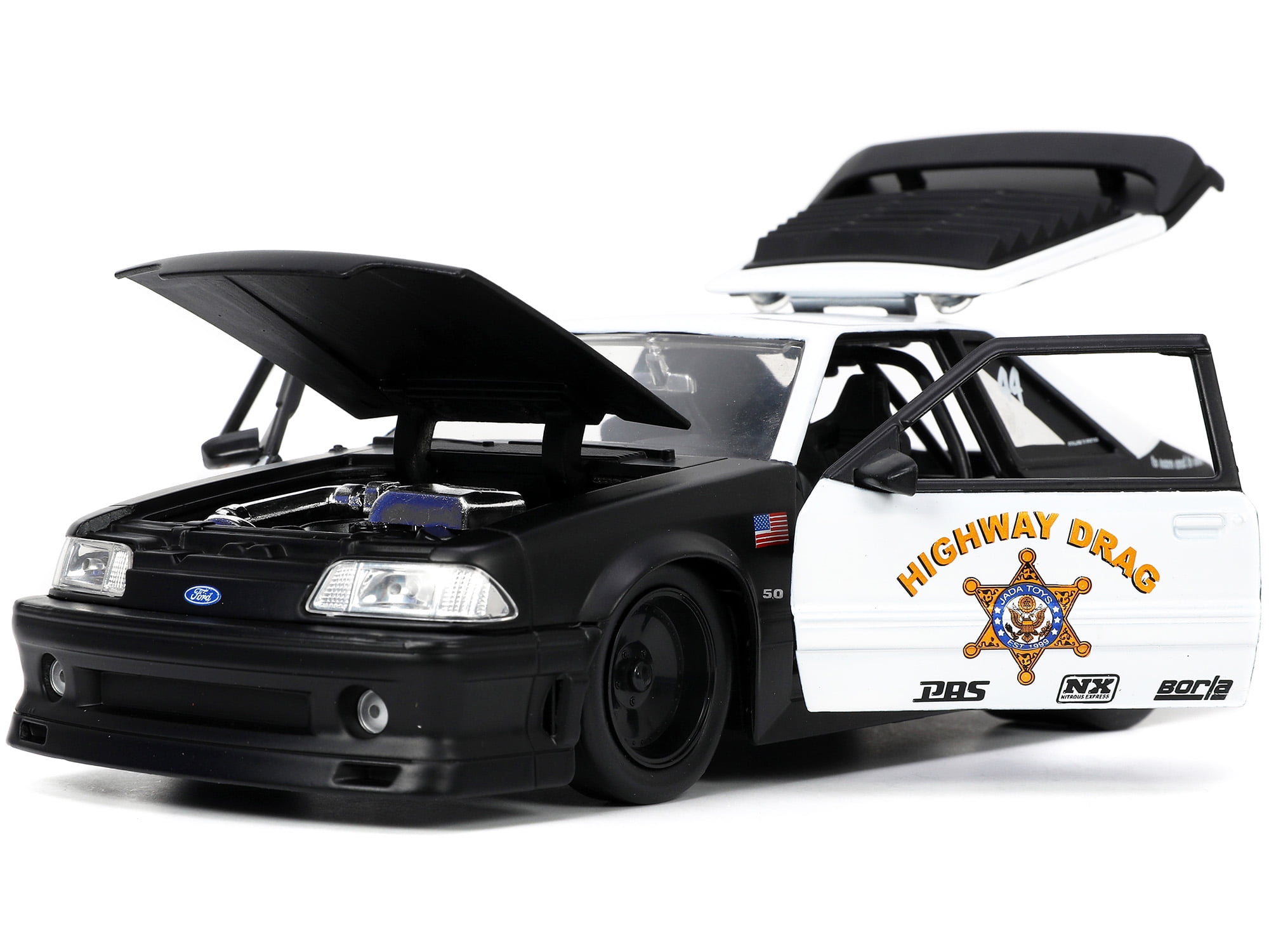 JADA TOYS 1989 Ford Mustang Gt Highway Drag Die Cast Car(Selections May Vary)