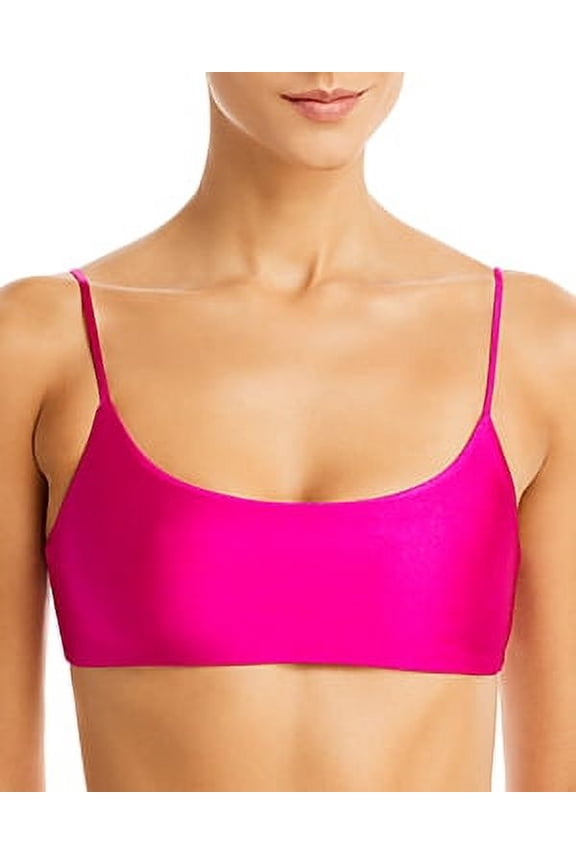 JADE Swim Womens Square Neck Knit Bikini Swim Top