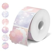 JADENS 2 Inch Round Direct Thermal Labels 750 Labels/Roll Self-Adhesive Circle Thermal Labels Printer Stickers for Business, DIY,QR Code, Name Tag