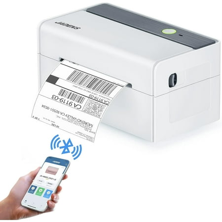 JADENS Bluetooth Thermal Label Printer, 4x6 Wireless Shipping Label Printer for Small Business and Packages, Compatible with Smartphones, Windows, White