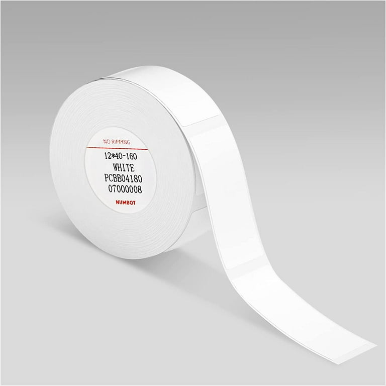 Makeid White Label Maker Tape adapted Label Print Paper Refills Standard Laminated Office Labeling Tape Replacement 0.63 x 157 inch (16mm x 4m) Work